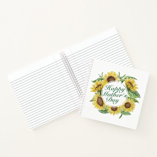 Carnet Sunflowers Happy Mother's Day Floral Notebook (Intérieur)