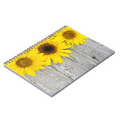 Carnet Sunflowers on table (Côté gauche)