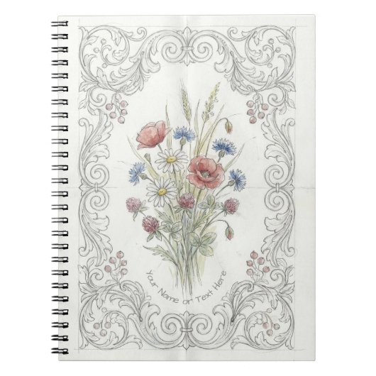 Carnet Sunlit Wildflower Meadow: Nature Lover's Botanical (Devant)