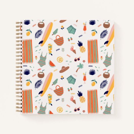 Carnet Sunny Beach Fun Motif (Devant)