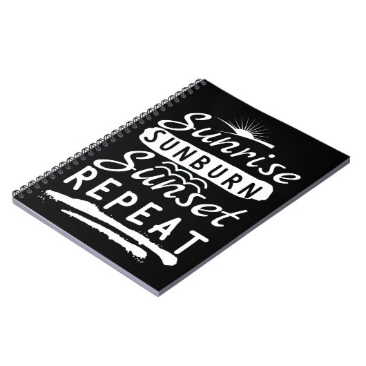 Carnet Sunrise Sunburn Sunset Répéter la plage d'été (Côté gauche)