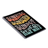Carnet Sunrise Sunburn Sunset Répétition (Côté Droit)