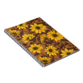 Carnet Sunroot, tournesol sauvage en jaune et marron (Côté Droit)