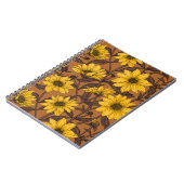 Carnet Sunroot, tournesol sauvage en jaune et marron (Côté gauche)