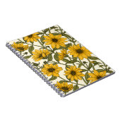 Carnet Sunroot, tournesol sauvage sur blanc (Côté Droit)