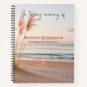 Carnet Sunset Beach In Loving Memory Memorial Guest (Devant)
