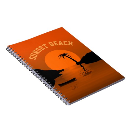 Carnet Sunset Beach Tropical Orange Sunset (Côté Droit)