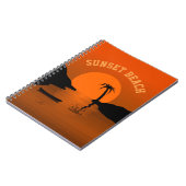 Carnet Sunset Beach Tropical Orange Sunset (Côté gauche)