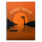 Carnet Sunset Beach Tropical Orange Sunset (Devant)