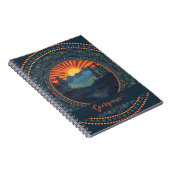 Carnet Sunset Dot Mandala Vintage Wilderness personnalisé (Côté Droit)