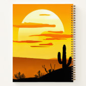 Carnet Sunset du désert du sud-ouest avec Cactus (Dos)
