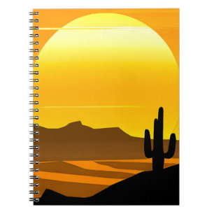 Carnet Sunset du désert du sud-ouest avec Mesas