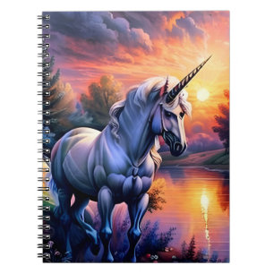 Carnet Sunset Lake River Unicorn Seven