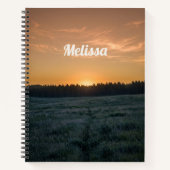 Carnet Sunset Landscape Custom Name (Devant)