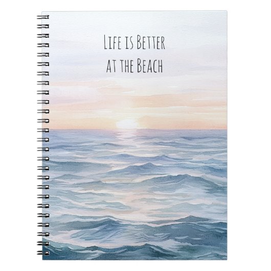 Carnet Sunset Life is Better at the Beach (Devant)