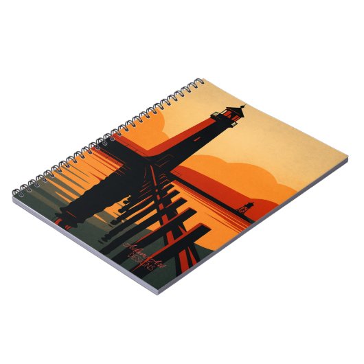 Carnet Sunset Lighthouse Silhouette (Côté gauche)