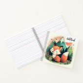 Carnet Sunset Paws – Renard et chiot dans le désert peint (Intérieur)