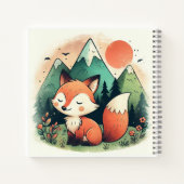 Carnet Sunset Paws – Renard et chiot dans le désert peint (Dos)