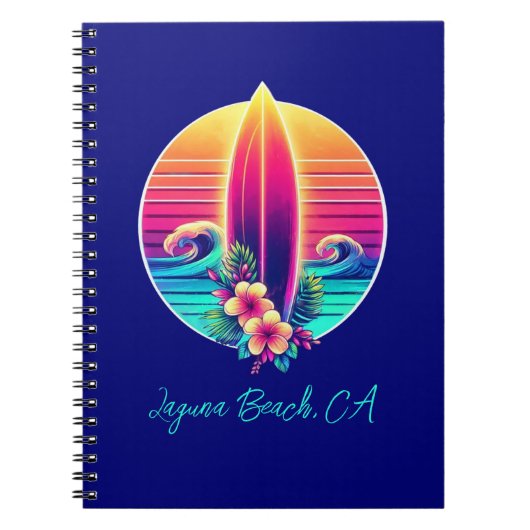 Carnet Sunset Surfboard Paradise - (Devant)