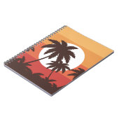 Carnet Sunset Tropical Palm Beach Vintage (Côté gauche)