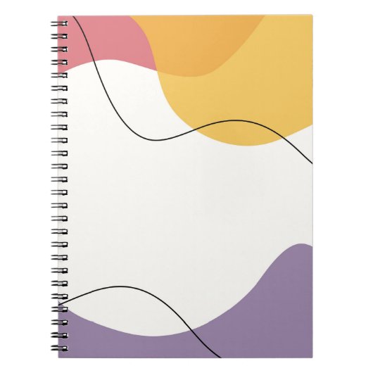 Carnet Sunset Wave Art Abstrait moderne (Devant)