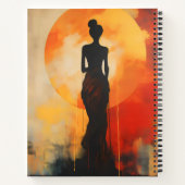 Carnet Sunset Woman Art Abstrait (Dos)
