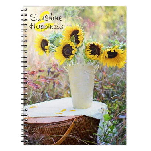 Carnet Sunshine & Bonheur Sunflower (Devant)