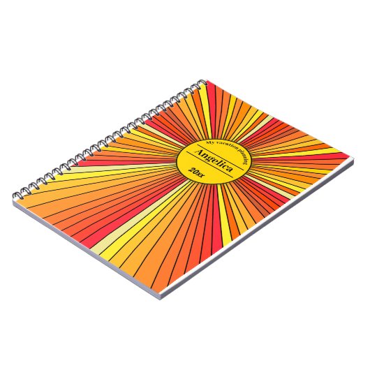 Carnet Sunshine personnalisable (Côté gauche)