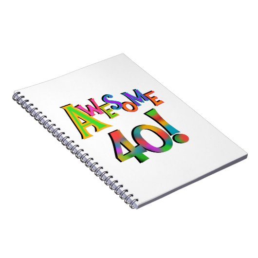 Carnet Super 40 T-shirts et cadeaux d'anniversaire (Côté Droit)