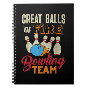 Carnet Super Balls Fire Bowling Team Shirt Funny Vintage