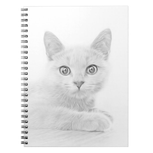 Carnet SUPER CUTE Kitten Cat Portrait (Devant)