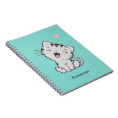 Carnet Super Cute Kitty Chat sur bleu clair (Côté Droit)