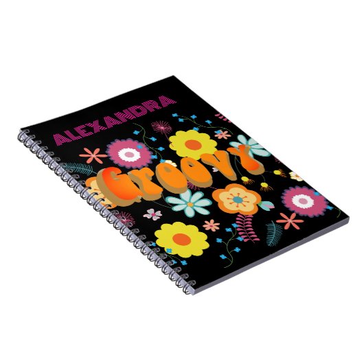 Carnet Super Fleur Power Coloré rose (Côté Droit)
