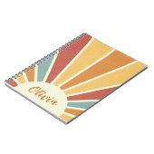 Carnet Super grunge style rétro design soleil (Côté gauche)