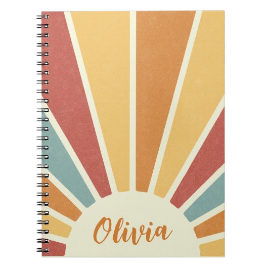 Carnet Super grunge style rétro design soleil (Devant)