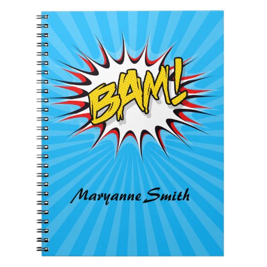 Carnet Super Héros Classic Bam ! Bulle d'action (Devant)