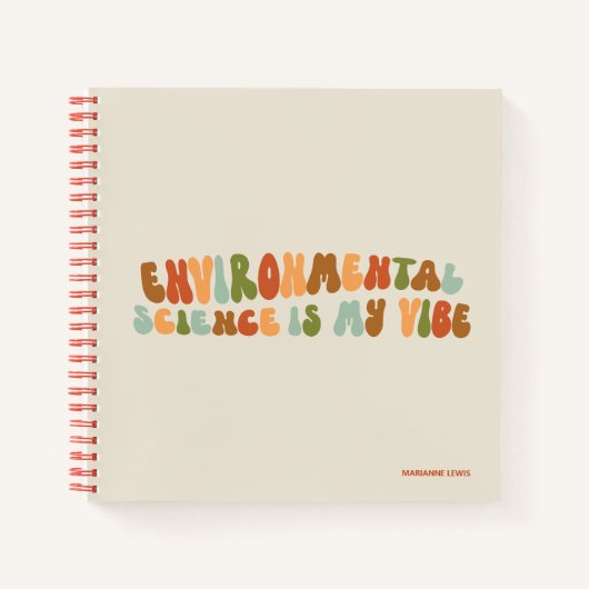 Carnet Super, La Science De l'environnement Rétro Est Mon (Devant)