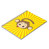 Carnet Super Monkey Face sur Sunburst Arrière - plan (Côté gauche)