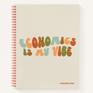 Carnet Super Retro Economics Est Mon Vibe, Économiste
