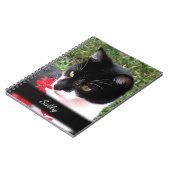 Carnet Super Tuxedo Chat dans le jardin personnel (Côté gauche)