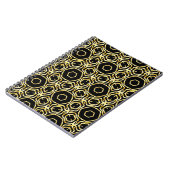 Carnet Superbe fleur noire et or sans soudure (Côté gauche)