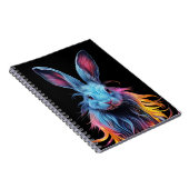 Carnet Superbe Lapin Bleu en feu (Côté Droit)