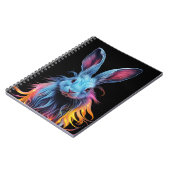 Carnet Superbe Lapin Bleu en feu (Côté gauche)