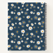 Carnet Superbe Marine Jaune Blanc Classique Fleurs de mar (Dos)