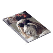 Carnet Superbe Shih Tzu cheveux longs lunettes de soleil (Côté Droit)