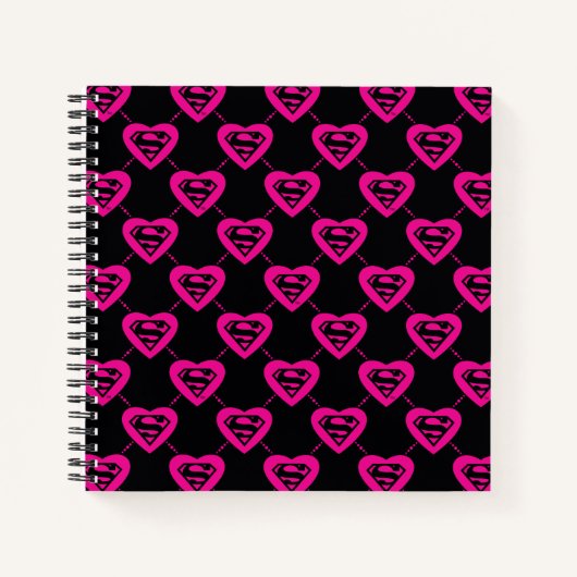 Carnet Supergirl Hearts Motif diagonal (Devant)