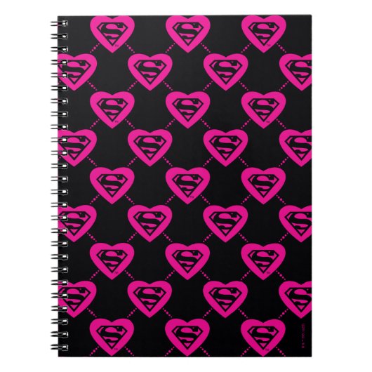 Carnet Supergirl Hearts Motif diagonal (Devant)