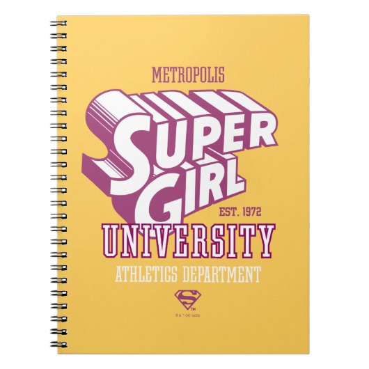 Carnet Supergirl Metropolis University Athletics Départem (Devant)