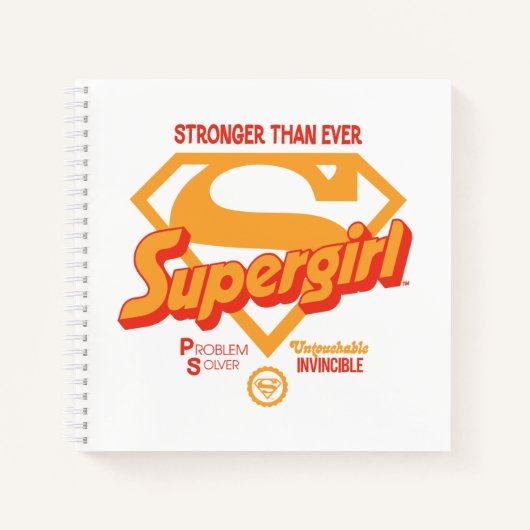 Carnet Supergirl plus forte que jamais Retro Graphic (Devant)