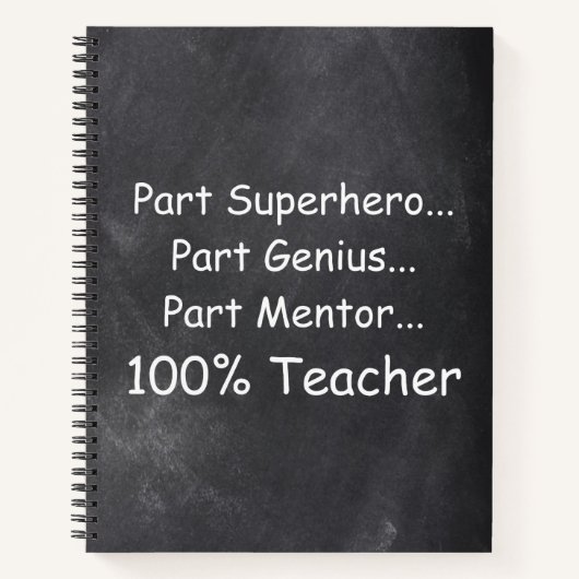 Carnet Superhero Genius Mentor Enseignant Idée cadeau (Devant)